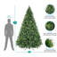 Sapin de Noël givré pré-éclairé-79764856