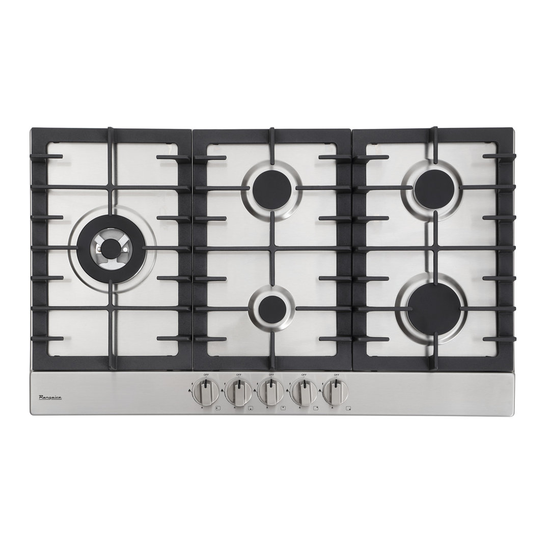 Rangaire 34 Inch Stainless Steel Natural Gas 5 Burner Cooktop Rangaire
