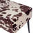 Modern Cowhide Pattern Upholstered Entryway Accent Bench-68825284