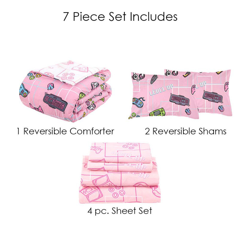  Polyester Comforter Set, Full Comforter + 6 Additional Pieces