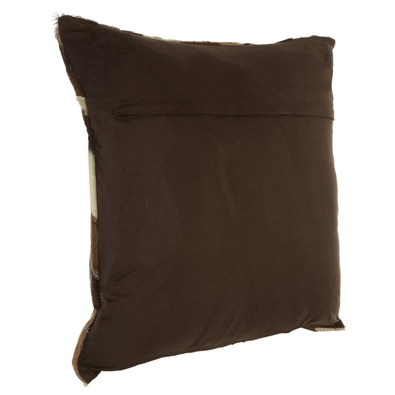 Giulio Chevron Square Cushion Cover, Brown/Black