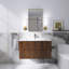 36 po W Meuble-lavabo mural simple en céramique blanche