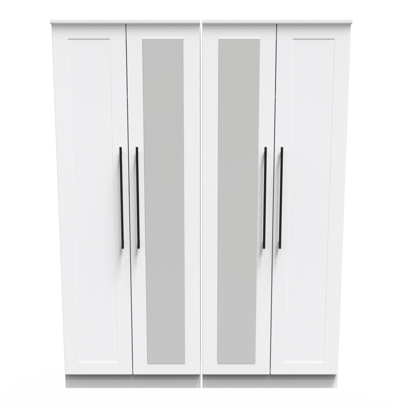 Fully Assembled 2 Door Wardrobe, White Ash