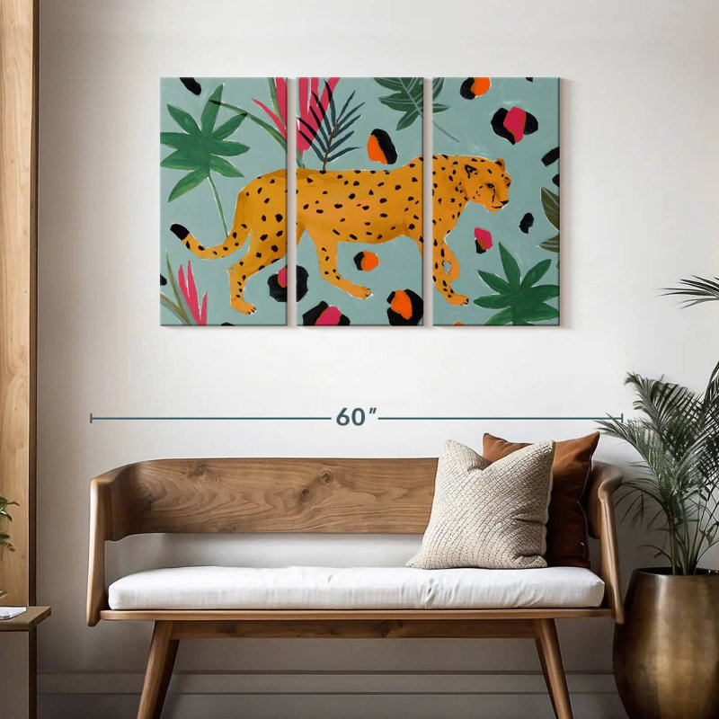 Brampt Walking Cheetah II, 28" H x 45" W