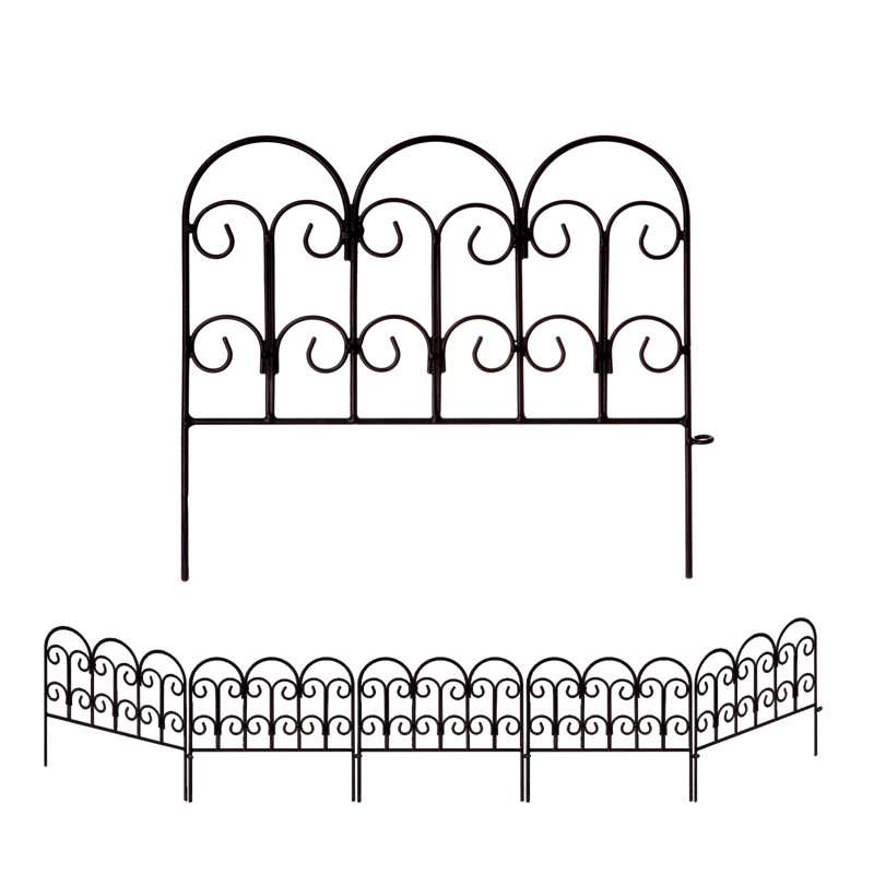 SCENDOR Panneau de clôture décoratif de jardin 5 pièces l 18 po x H 16 po, clôture de jardin clôture pour animaux