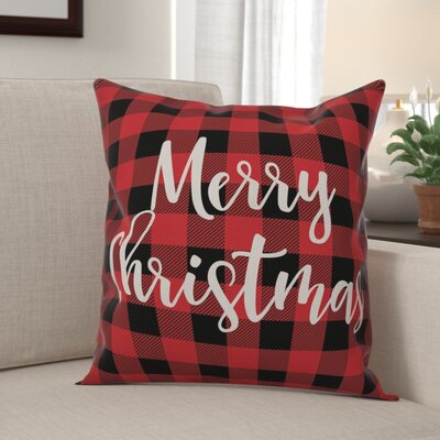 Merry Christmas in Buffalo Check Plaid Throw Pillow -  Designs Direct Creative Group, 5215-PO