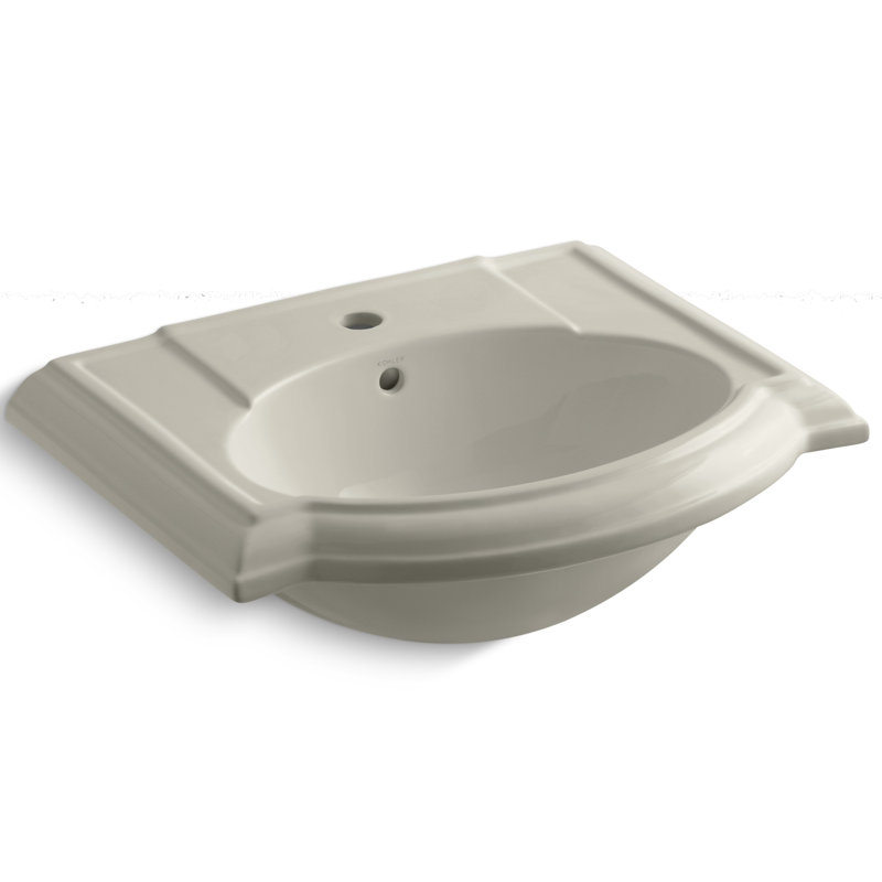lavabo de salle de bain avec trop-plein 24" en céramique Devonshire®, Banc de sable