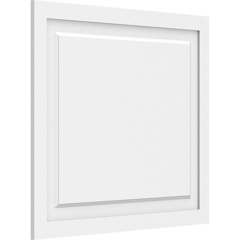 Panneau mural Harrison 3D en blanc, H 28 po x l 32 po x P 0,63 po