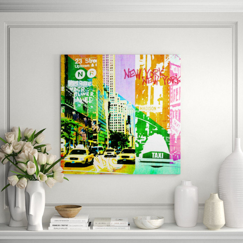 Multitraff NYC II Print, 24" H x 24" W, Outdoor