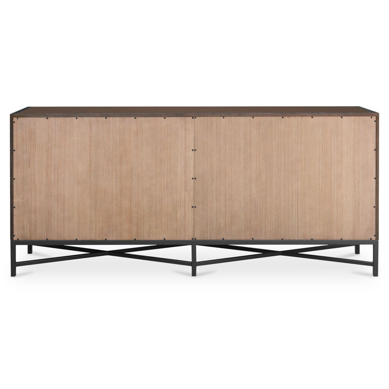 Meera 76" Wide Wood Sideboard, Brown