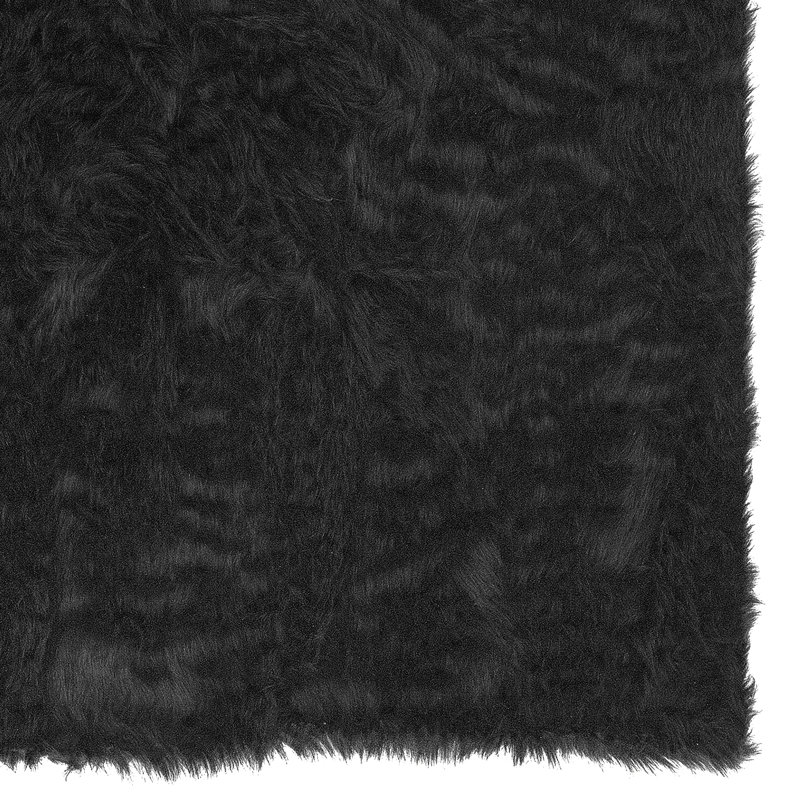 Tayyibah Handmade Tufted Faux Sheepskin Brown Area Rug