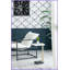 Table basse en forme de C peu encombrante avec plateau en marbre Cadre en aluminium, blanc chic / or / noir pour le salon
