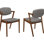 Chaises de salle à manger Mid-Century modernes (2) - Gris et noyer foncé Fusion Room (2)