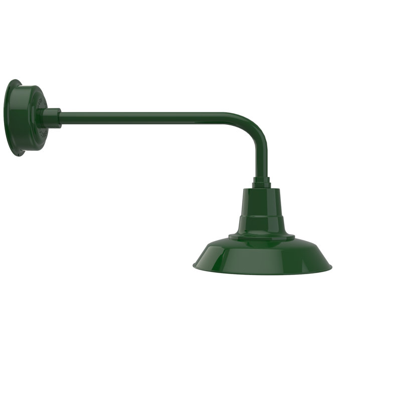 Luminaire de grange d’extérieur à del Haleigh, Vert Tage, H 15,53 po x l 14 po x P 33,25 po