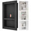 Niche de douche prête pour le carrelage 16 po x 24 po, organisateur à double tablette, niche carrée encastrée murale encastrée, niche de rangement scellée à savon moderne pour salle de bain