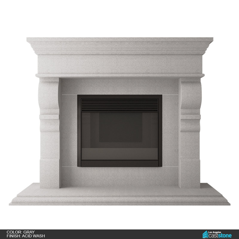 Rome Fireplace Surround, Acid Wash/Grey