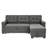 86'' 3 - Seat Pull Out Bed In Gray, Reversible L/R, Jumbo Stitch Detailing And Accent For Relaxing Party Nights Upholstered Featuring Movie Parties-486319892