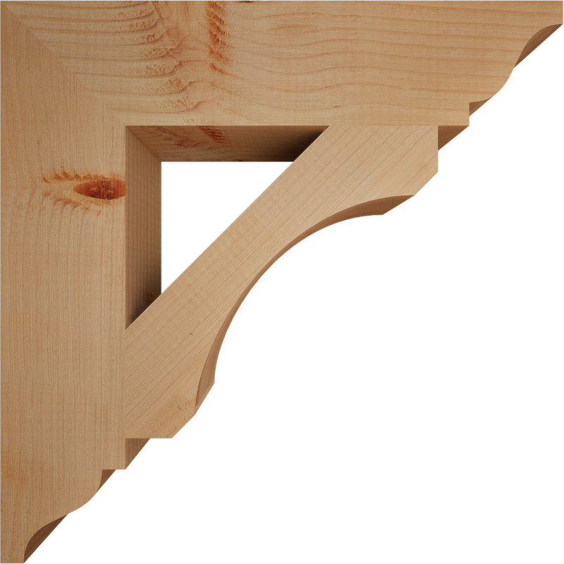 Support en bois rustique traditionnel BKTLEC01, Douglas (lisse), H 18 po x l 3,5 po x P 18 po