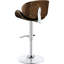 Tabouret de bar moderne de style Mid-Century noir et élégant avec détails de revêtement pour la salle à manger