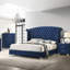 Commode et commode rembourrées bleu pacifique-669538212