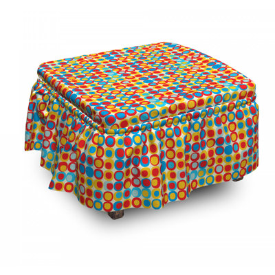 Housse pour repose-pieds des cercles pop art