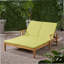 Double chaise longue de patio avec coussin-58746792