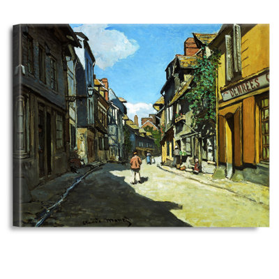 Rue de la Bavole, Honfleur par Claude Monet, reproductions d'art classique sur toile, estampe numérique sur toile pour la décoration intérieure