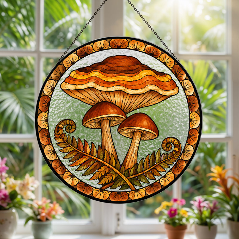 Plants & Flowers Window Panel, 12"H