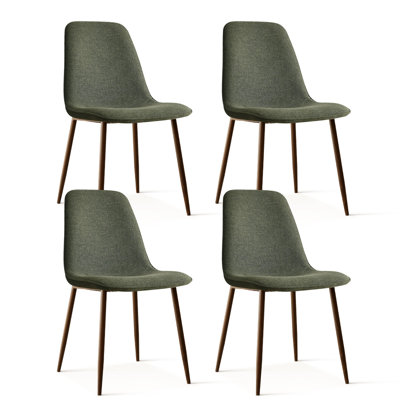 Set of 4 Benvinda Polyester Upholstered Back Side Chair