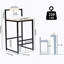Ensemble de 2 tabourets de bar rembourrés en similicuir avec structure moderne en métal