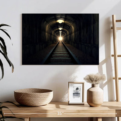 Lilie Train Tracks In Tunnel