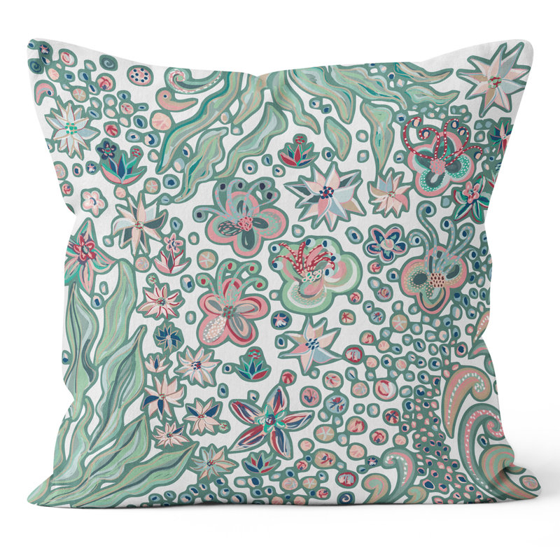Indian Dreams (White) - Funky Art Cushion - Bellissima - House of Turnowsky Cushion