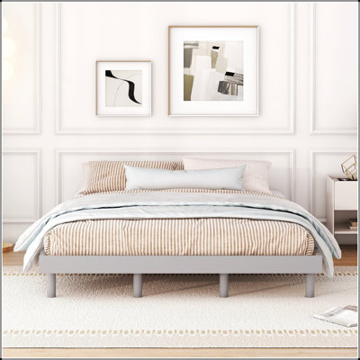 Modern Design Floating Platform Bed Frame With Durable Materials And Stylish Floating Appearance For Enhanced Bedroom Aesthetics