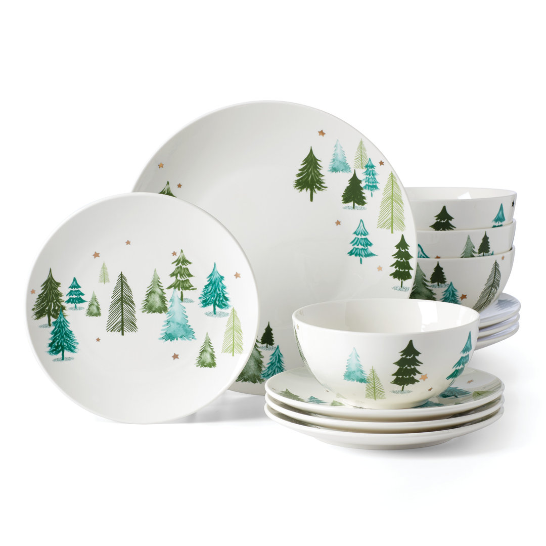 Balsam Lane 12-Piece Dinnerware Set Lenox