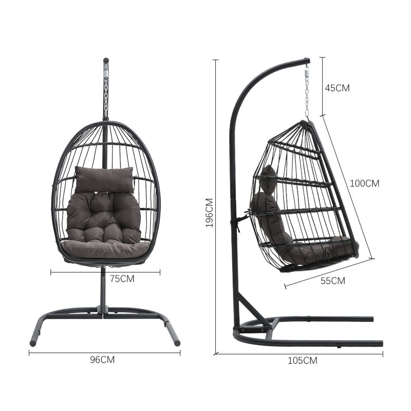 Outdoor Hanging Egg-Shaped Chair