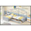 Lit plateforme simple avec trois tiroirs de rangement
