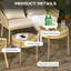 Ensemble de 2 tables de bout Natural