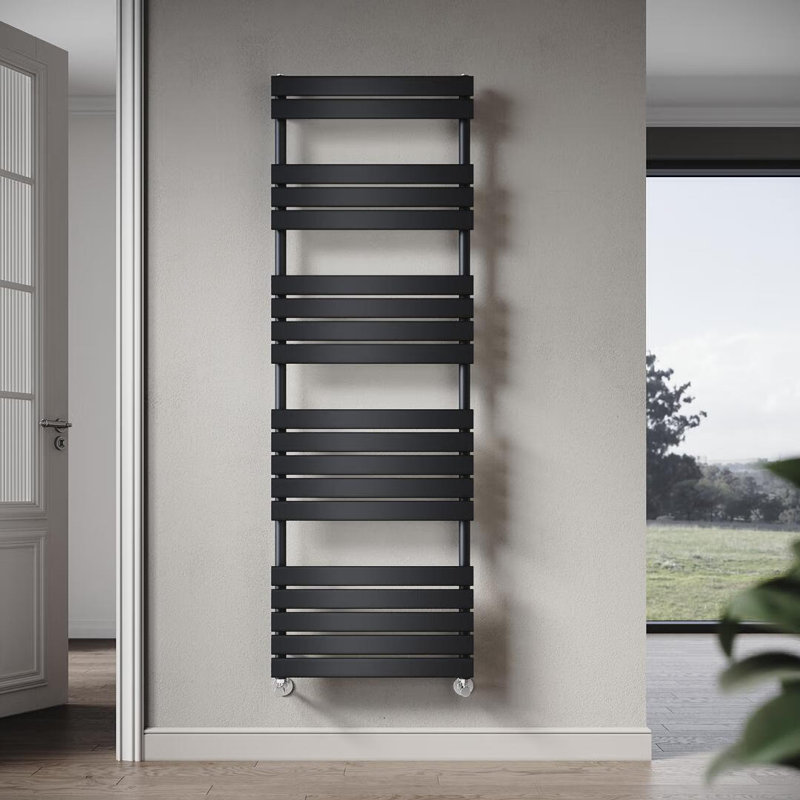 Roverto 19 Wall Towel Rack, Matte Black