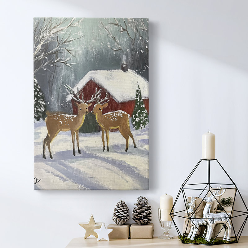 Art des Fêtes de Noël - Toile tendue avec châssis CDLxx, H 27 po x l 18 po