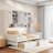 All-in-one Wooden Daybed With 2 Drawers, Cabinets And Shelves-1826859971-1826859970