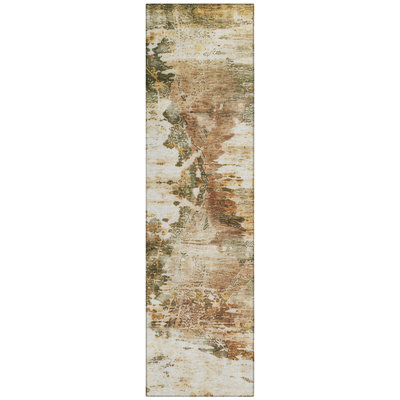 Machine Washable Indoor/Outdoor Chantille ACN2874 Abstract Rug