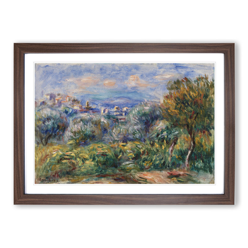 Landscape Vol.4 by Pierre-Auguste Renoir - Picture Frame Painting, 36cm H x 48cm W x 2cm D, Walnut Framed