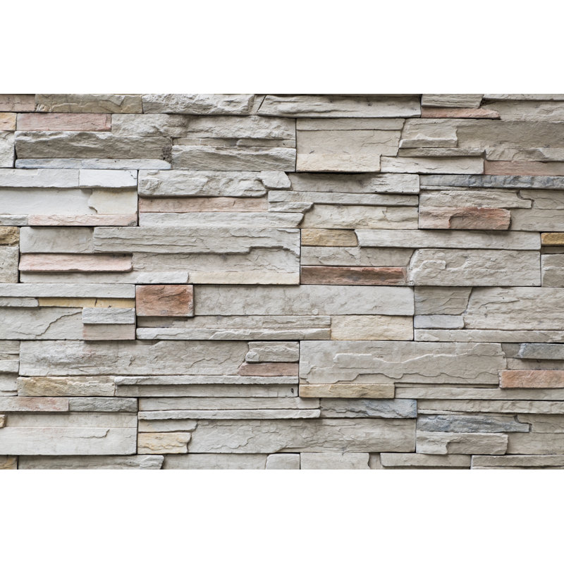 Mur de pierre - photographie sur toile tendue, H 24 po x l 36 po x P 1,25 po