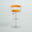 Tabouret de bar contemporain en vinyle réglable en hauteur avec accoudoirs et base en chrome-111236763-19920414-111236762