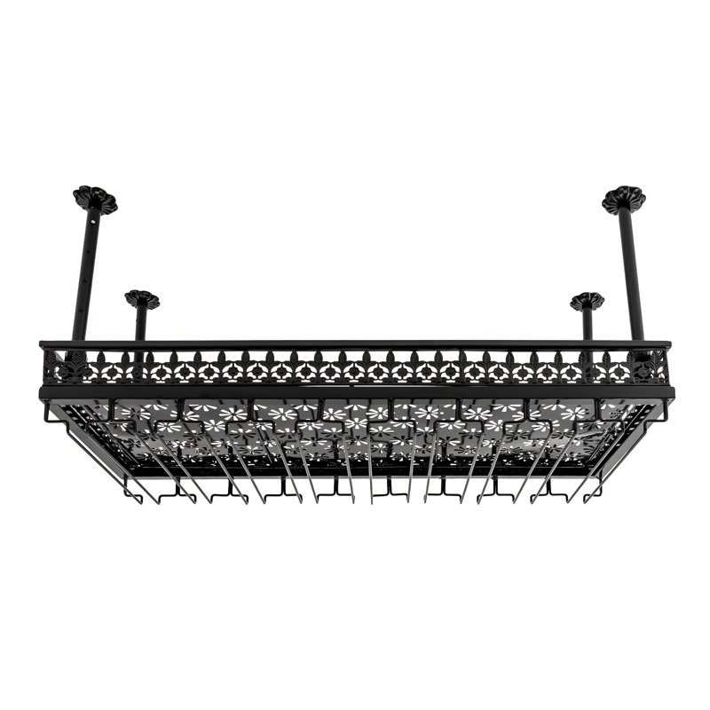 Glenna 6 Bottle Wine Rack, Noir