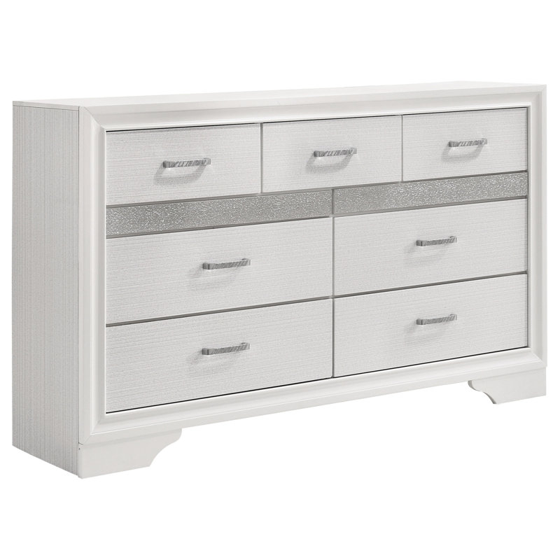 Commode 9 tiroirs Annie, Blanc