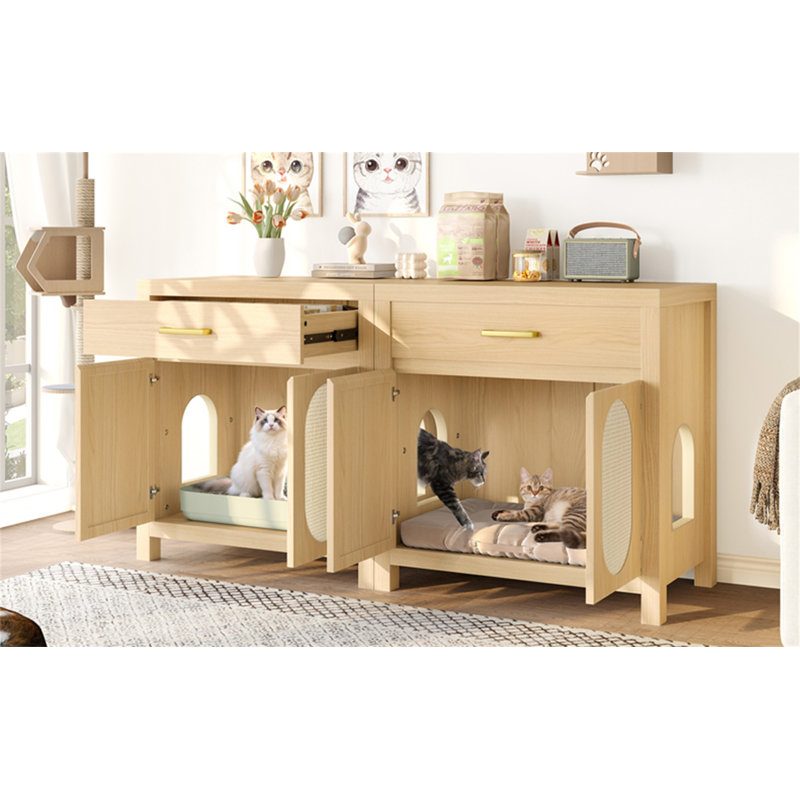 Enceinte de litière pour chat, Naturel