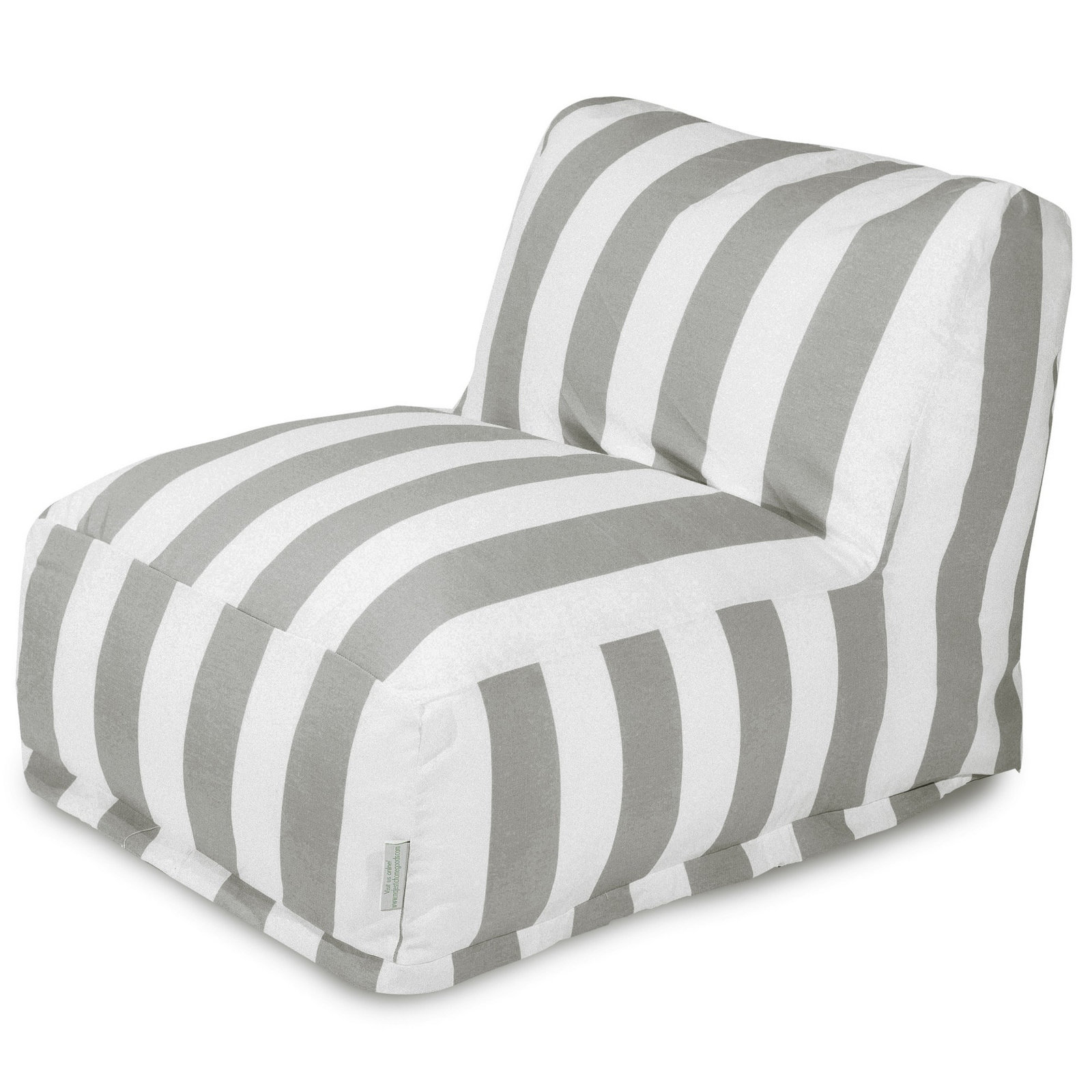 Standard Outdoor Friendly Bean Bag Lounger, Gray