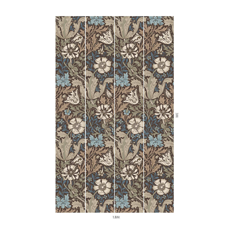 COMPTON MAGNA Wallpaper - Bark 9'10" - full height wallpaper