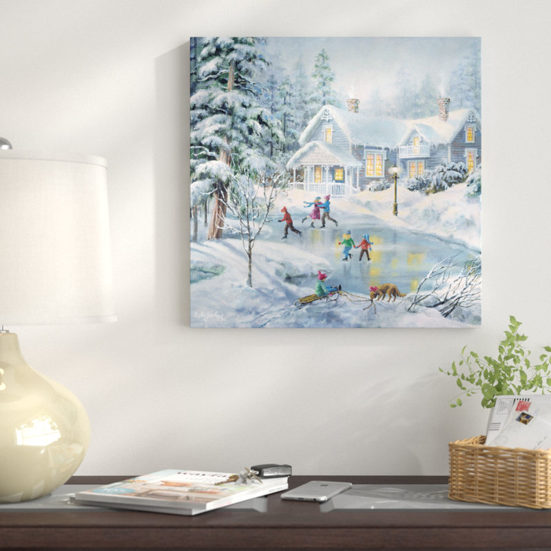 «A Fine Winter» par Nicky Boehme, impression sur toile tendue, H 26 po x l 26 po x p 1,5 po, Toile avec cadre noir